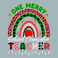 Xmas Teacher Rainbow One Merry School Counselor Christmas T Shirt Unisex Sherpa-lined Denim Jacket | Artistshot