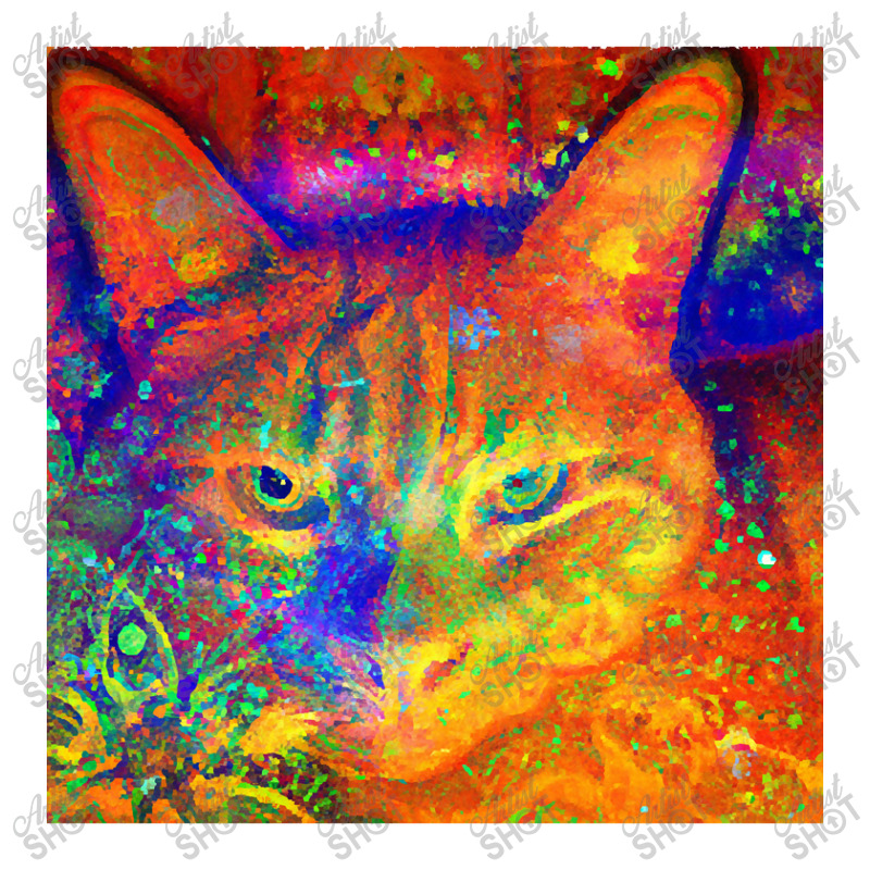 Trending Orange-red Kitty Cat Batik Design Sticker | Artistshot