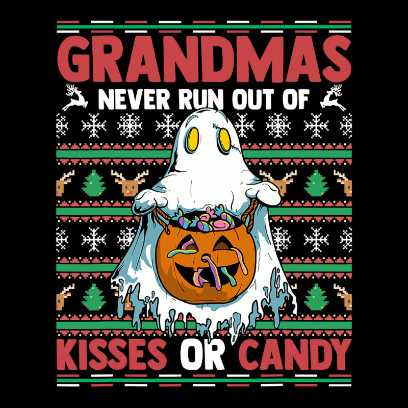 Grandmas Never Run Out Of Kisses Or Candy Halloween Granny Men's Long Sleeve Pajama Set | Artistshot