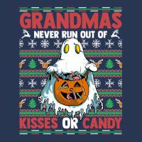 Grandmas Never Run Out Of Kisses Or Candy Halloween Granny Men Denim Jacket | Artistshot