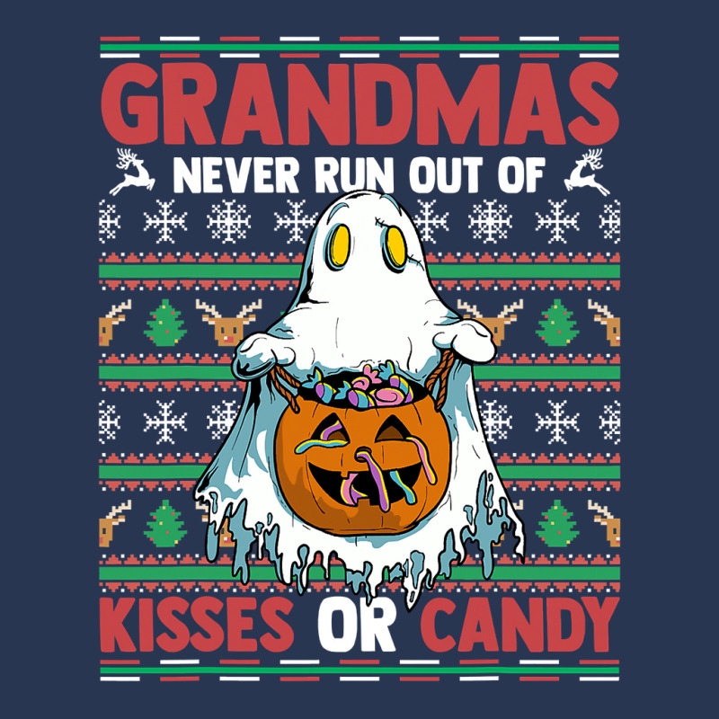 Grandmas Never Run Out Of Kisses Or Candy Halloween Granny Men Denim Jacket | Artistshot