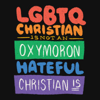 Limited Edition Lgbtq Christian Is Not An Oxymoron Lgbt Pride Gift Landscape Canvas Print | Artistshot