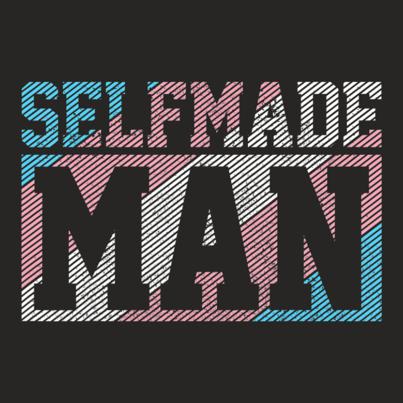 Trending Mens Selfmade Man Trans Pride Flag Transgender Funny Lgbtq Ladies Fitted T-Shirt by femalesbaubles | Artistshot