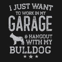 Bulldog Dad Car Garage Hangout Men Flannel Shirt | Artistshot