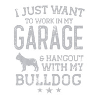 Bulldog Dad Car Garage Hangout Men V-neck Tee | Artistshot