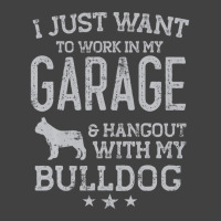 Bulldog Dad Car Garage Hangout Men Vintage T-shirt | Artistshot