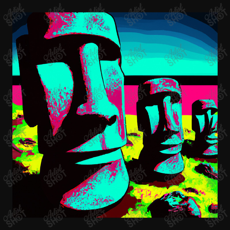 Limited Edition Pop Art Easter Island Crop Top | Artistshot