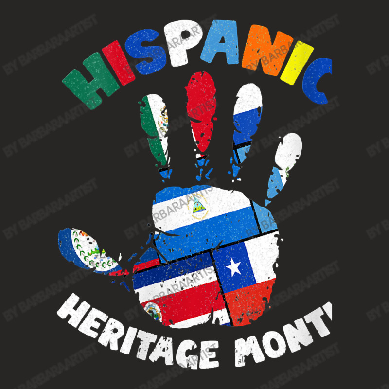 Womens Latin America Latino Pride Hand Hispanic Heritage Month Vneck Ladies Fitted T-Shirt by BarbaraArtist | Artistshot