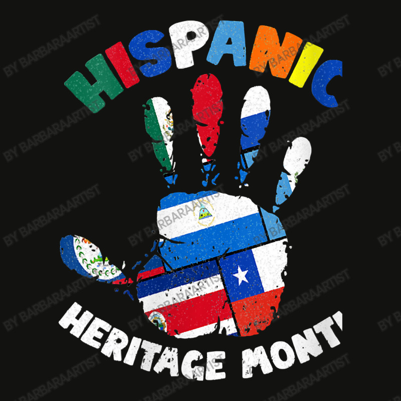 Womens Latin America Latino Pride Hand Hispanic Heritage Month Vneck Scorecard Crop Tee by BarbaraArtist | Artistshot