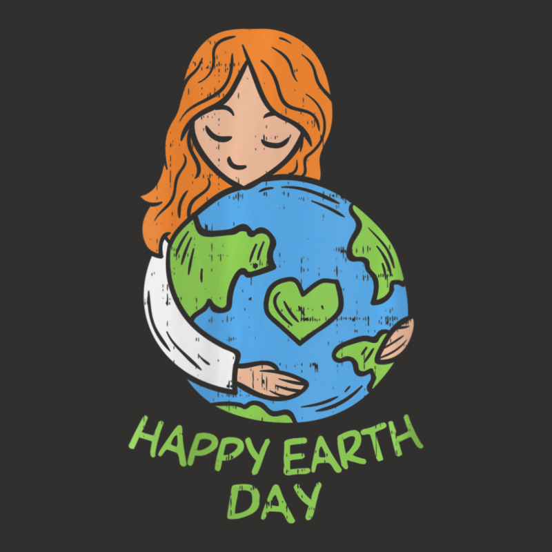 Womens Happy Earth Day Girl Hug Environmentalist V-neck Champion Hoodie | Artistshot