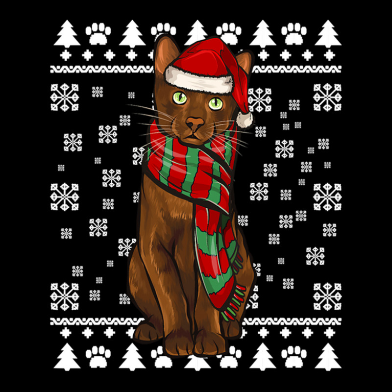 Havana Brown Cat Santa Hat Xmas Ugly Long Sleeve Shirts | Artistshot