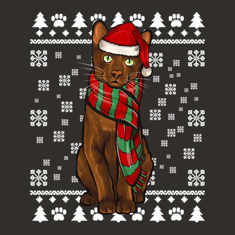 Havana Brown Cat Santa Hat Xmas Ugly 1 Champion Hoodie | Artistshot