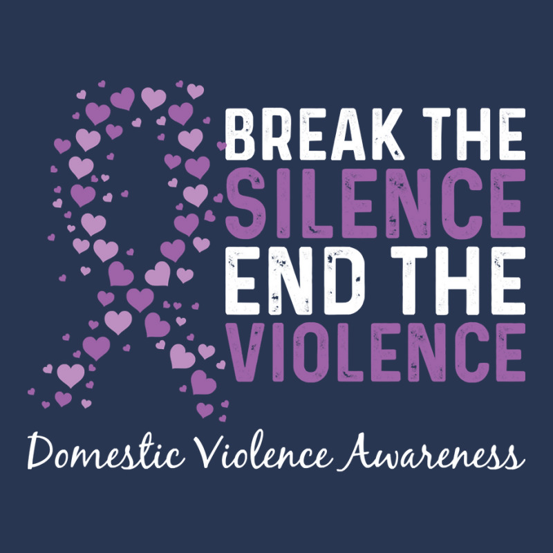 Break The Silence End The Violence Domestic Violence Ribbon Long Sleev Men Denim Jacket by dorman | Artistshot