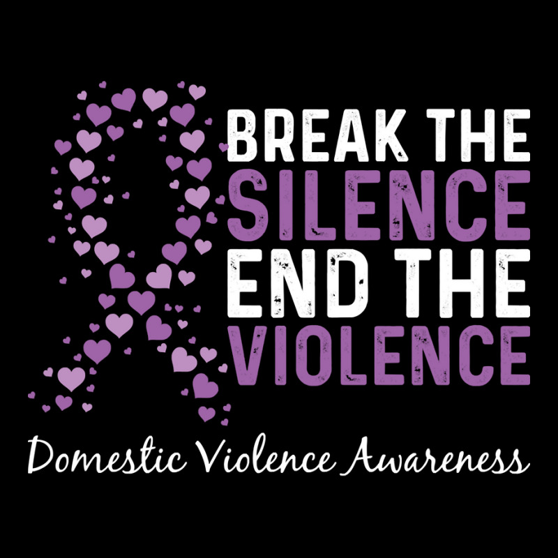 Break The Silence End The Violence Domestic Violence Ribbon Long Sleev Long Sleeve Shirts by dorman | Artistshot