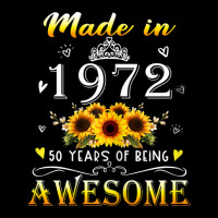 Womens Made In 1972 Sunflower 50th B-day 50 Years Of Being Awesome Adjustable Cap | Artistshot