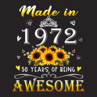 Womens Made In 1972 Sunflower 50th B-day 50 Years Of Being Awesome Vintage Cap | Artistshot