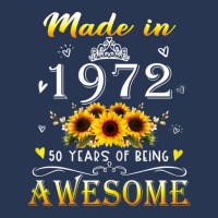 Womens Made In 1972 Sunflower 50th B-day 50 Years Of Being Awesome Men Denim Jacket | Artistshot