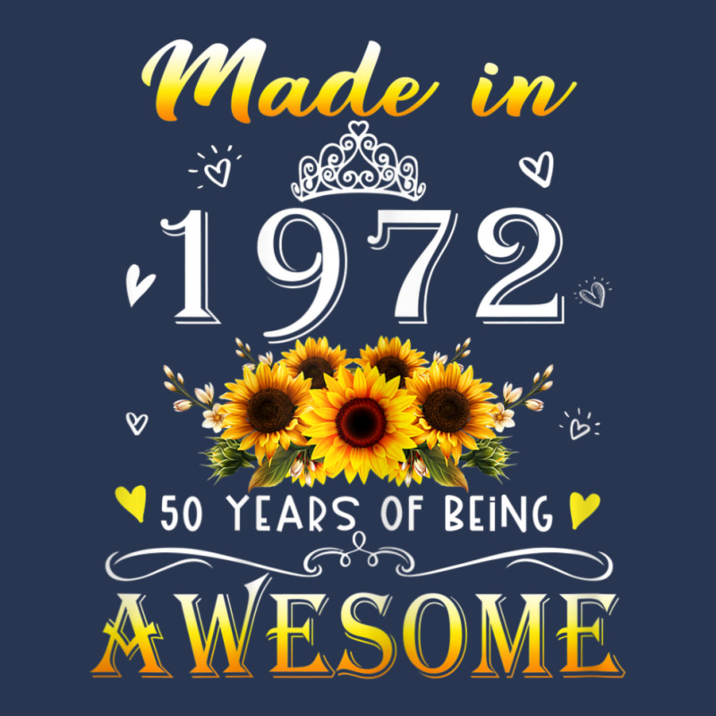 Womens Made In 1972 Sunflower 50th B-day 50 Years Of Being Awesome Men Denim Jacket by rastyrocl | Artistshot