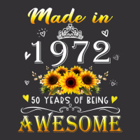 Womens Made In 1972 Sunflower 50th B-day 50 Years Of Being Awesome Vintage Short | Artistshot