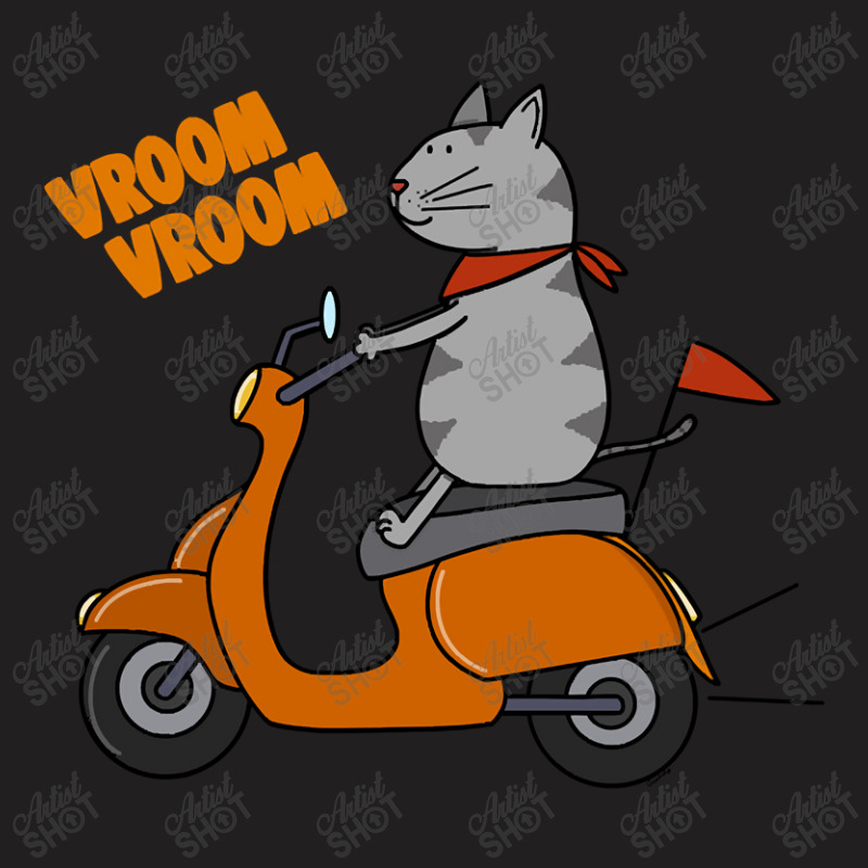 Trending Grey Cat On A Scooter T-shirt | Artistshot