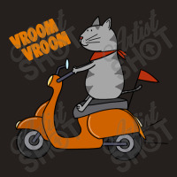 Trending Grey Cat On A Scooter Tank Top | Artistshot