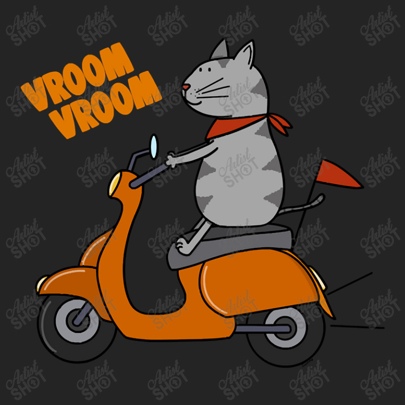 Trending Grey Cat On A Scooter 3/4 Sleeve Shirt | Artistshot