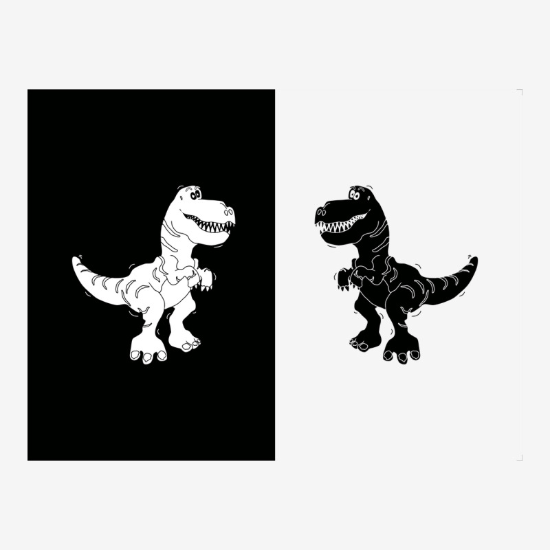 Cute Monochrome Dinosaur Illustration For Kids High Contrast Card Toddler Hoodie | Artistshot