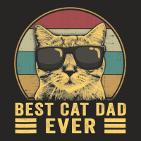 Vintage Best Cat Dad Ever Bump Fit Ladies Fitted T-shirt | Artistshot