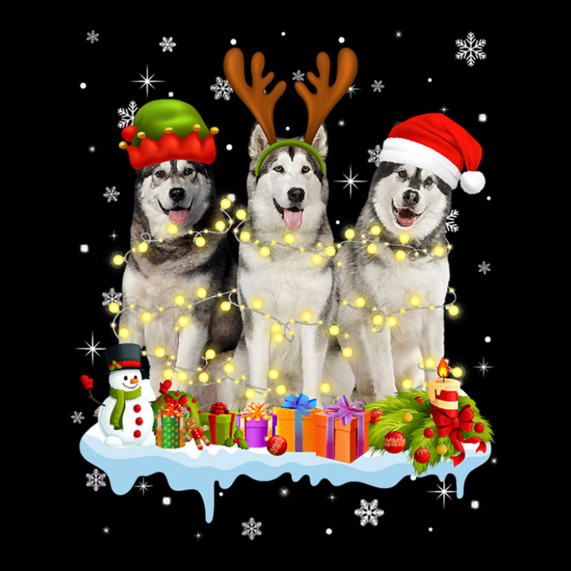 Cute Alaskan Malamute Santa Hat Long Sleeve Shirts | Artistshot