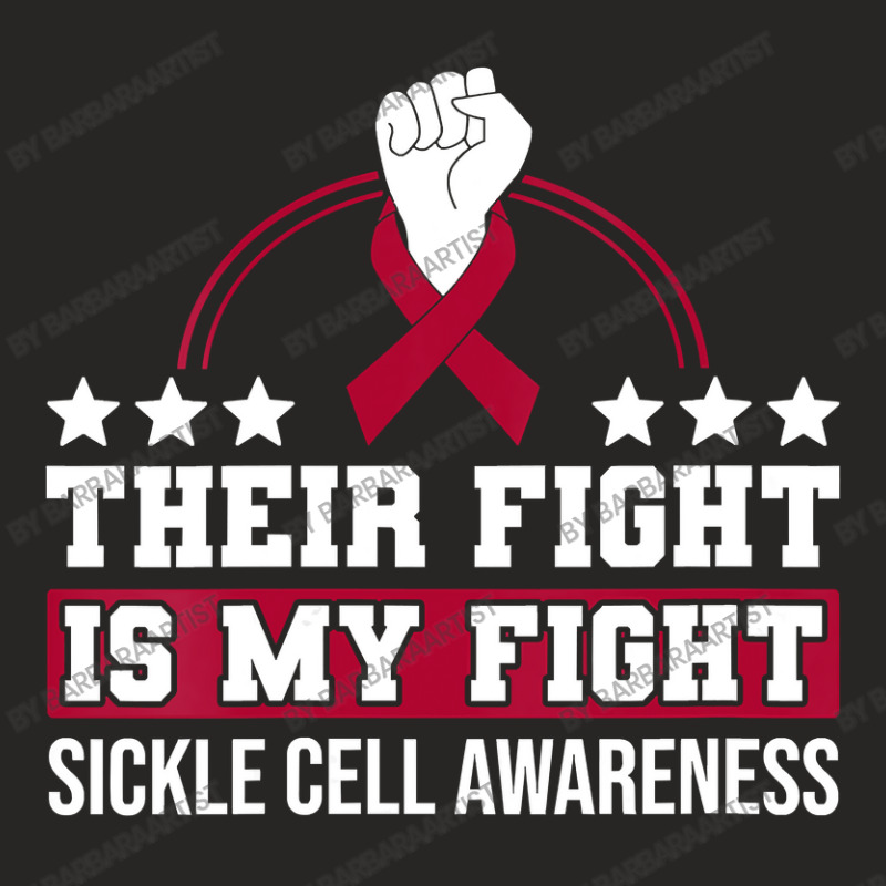 Womens Their Fight Is My Fight Sickle Cell Awareness Vneck Ladies Fitted T-Shirt by BarbaraArtist | Artistshot