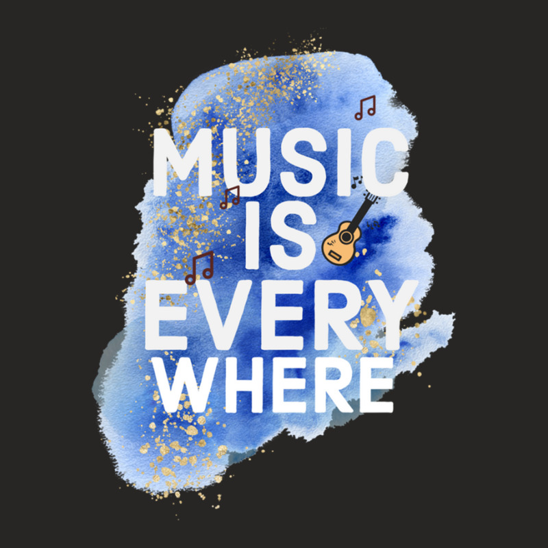 Music Is Everywhere Ladies Fitted T-Shirt by MichaelVictory | Artistshot