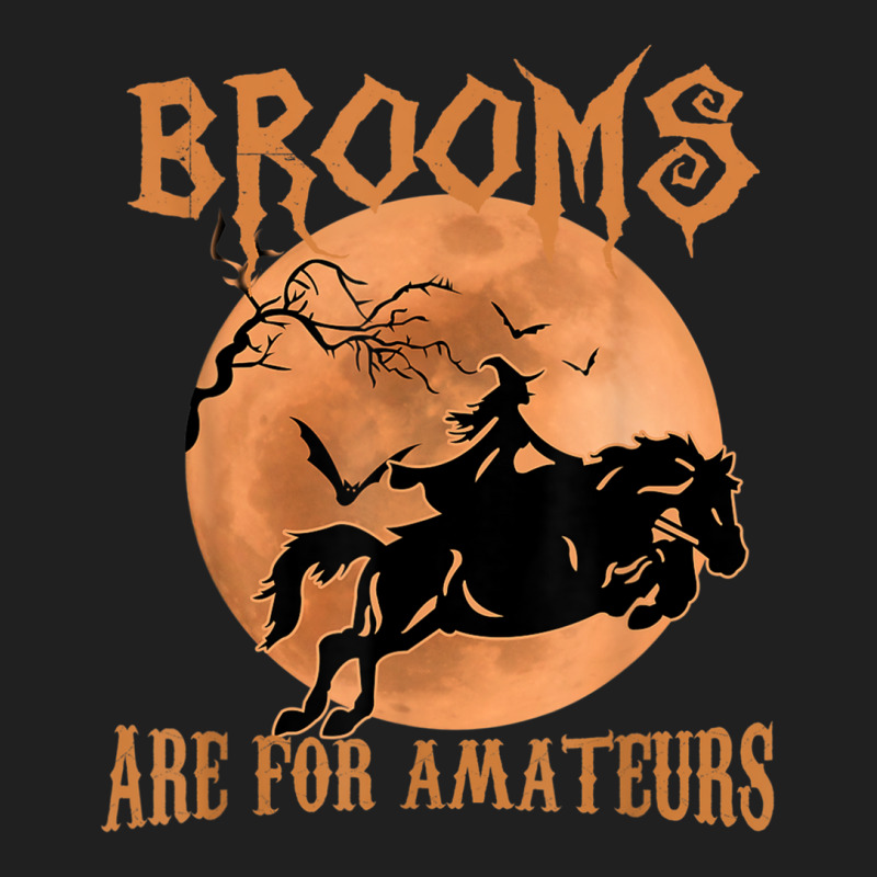 Brooms Are For Amateurs Horse Riding Funny Halloween Costume Ladies Polo Shirt by ReginaldLewisMay | Artistshot