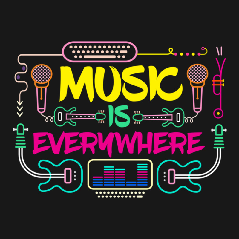 Music Is Everywhere Quote And Gift For Music Lover Tshirt 1 Flannel Shirt by MichaelVictory | Artistshot