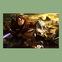 Kirito And Sinon Poster Green Graphic T-shirt | Artistshot