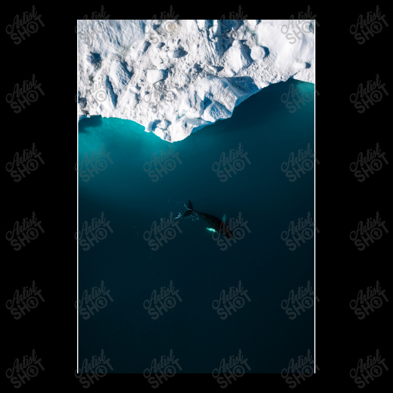 Aerial Of A Lone Humpback Whale In Front Of An Iceberg In Greenland Men's Long Sleeve Pajama Set | Artistshot