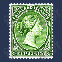 Vintage Falkland Islands Postage Stamp Design Love Ladies Denim Jacket | Artistshot