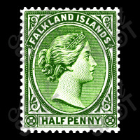 Vintage Falkland Islands Postage Stamp Design Love Women's V-neck T-shirt | Artistshot