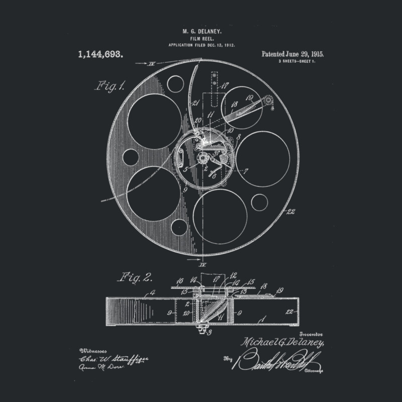 Film Reel Patent - Classic Cinema Art - Black Chalkboard Crewneck Sweatshirt by AcostaLopezJuan | Artistshot