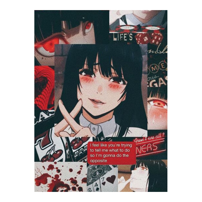 Kakegurui Anime Girl Collage Poster Funny Zipper Hoodie | Artistshot