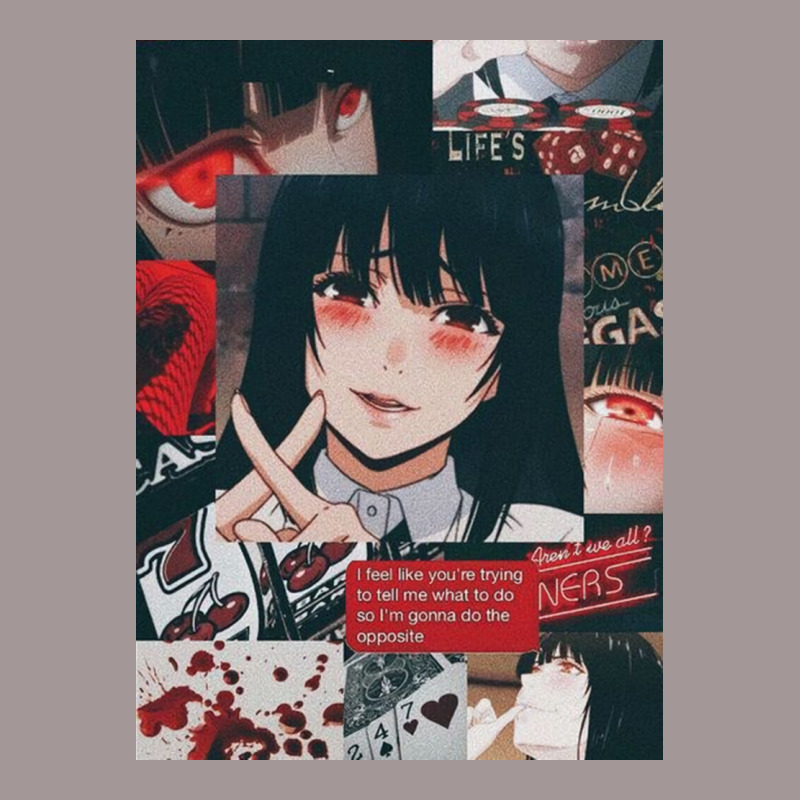 Kakegurui Anime Girl Collage Poster Funny Vintage Hoodie | Artistshot