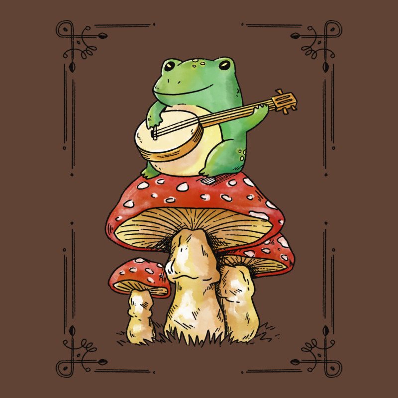 Cottage Core Frog Playing Banjo On Top Of A Mushroom T-shirt | Artistshot