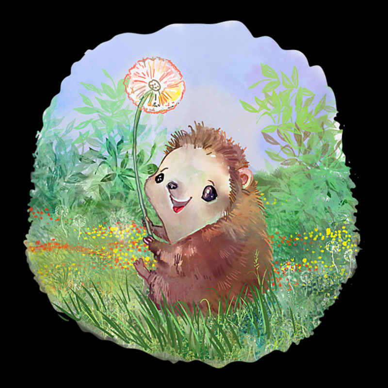 Cute Hedgehog Holding A Dandelion Flower Youth Hoodie by KarinLeighPurcell | Artistshot