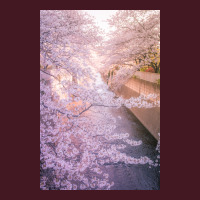 Sakura Tree Over Kanda Gawa River Poster Yellow Unisex Hoodie | Artistshot