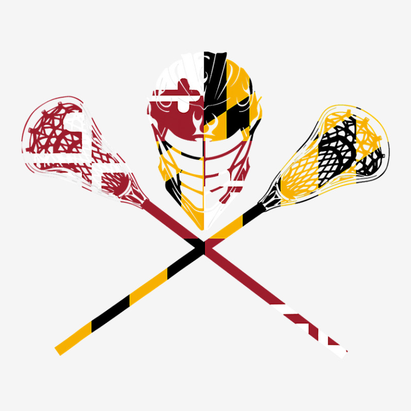 Maryland Flag Lacrosse Boys Men S Women S College Lax Stick Metal Print 