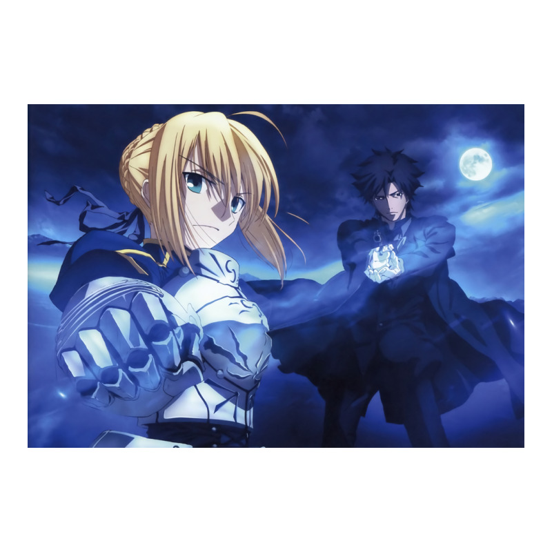 Fate Zero Saber Poster Green V-neck Tee | Artistshot