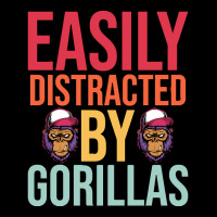 Easily Distracted T  Shirteasily Distracted By Gorillas T  Shirt V-neck Tee | Artistshot