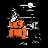 Halloween Witch Sitting On Pumpkin Premium Graphic T-shirt | Artistshot