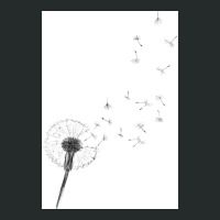 Black And White Print Dandelion Print Scandinavian Minimalist Decor  W Women's Triblend Scoop T-shirt | Artistshot