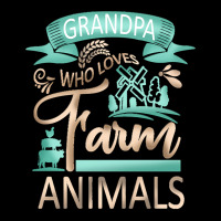 Farm Animals T  Shirt Grandpa Who Loves Farm Animals  Cow Pig Goat Lov Adjustable Cap | Artistshot