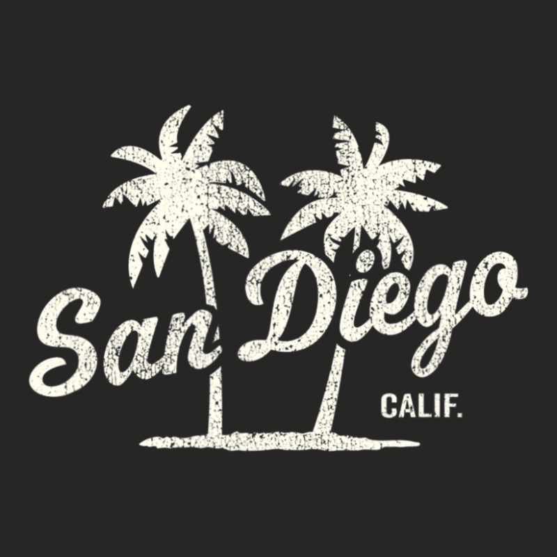 Trending San Diego California Vintage 70s Palm Trees Ladies Fitted T-Shirt by michaelyounger19 | Artistshot